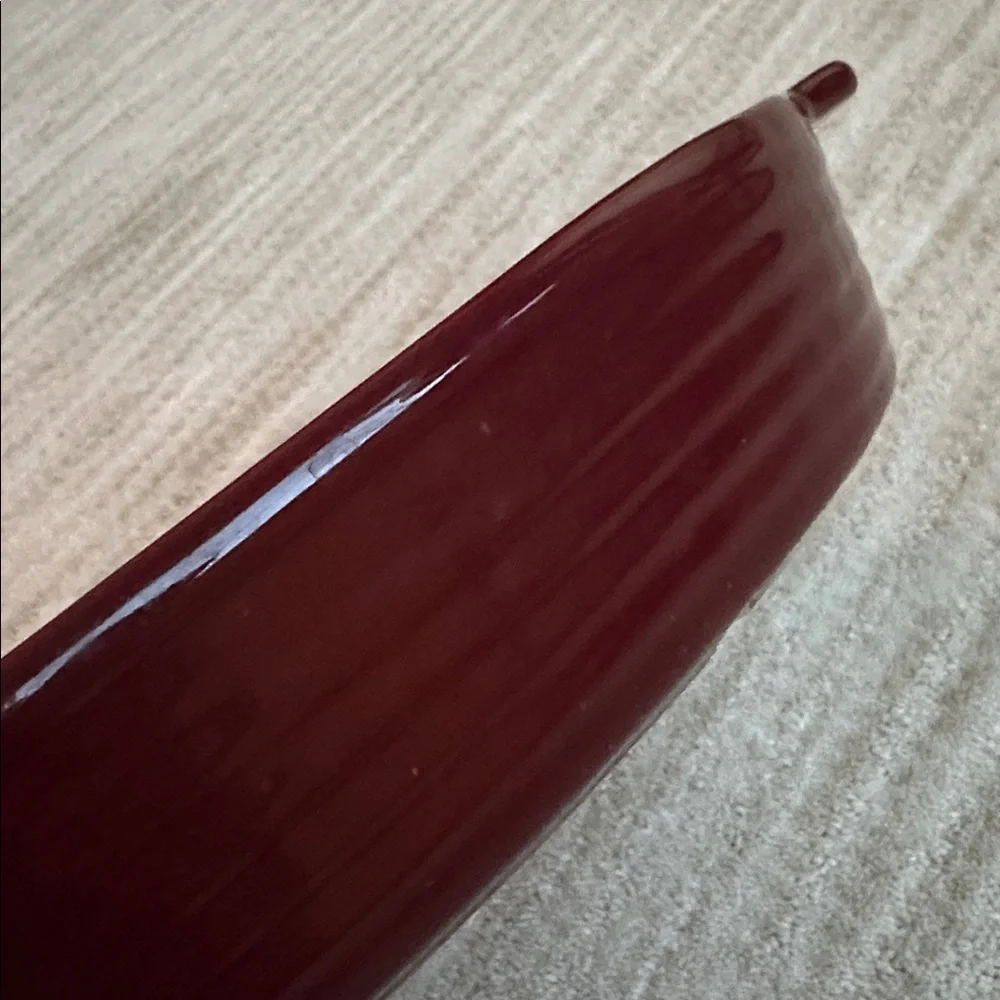 Like New PAMPERED CHEF Family Tradition Stoneware Oval Baker Casserole Cranberry